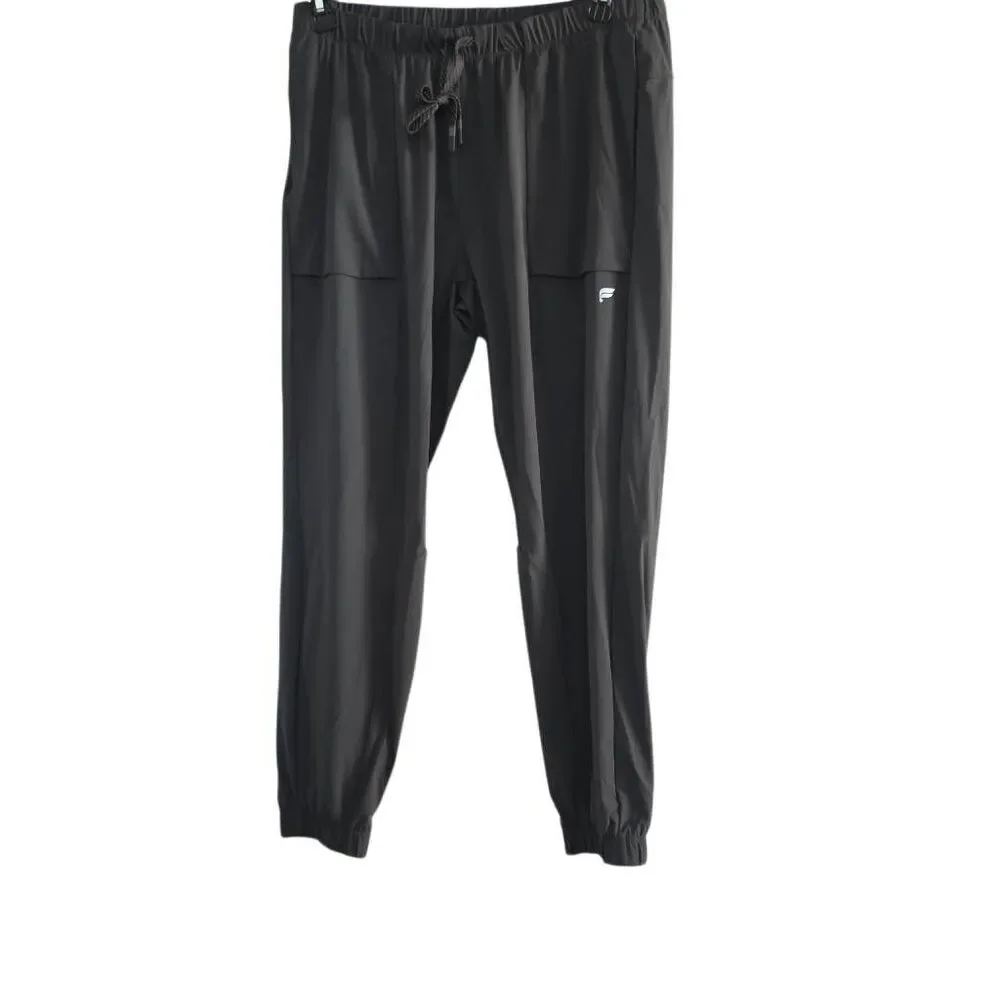 Fabletics Men's Size XL Gray Track Athletic Jogger Pants